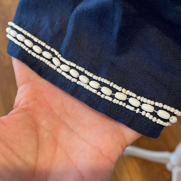 Linen Embroidered Luxury Tunic Top - Picture 4 of 11